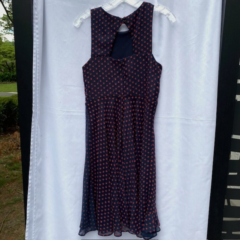 Eva Franco Maryanne Dress Navy Red Size 6 Flirty Sexy cut out back